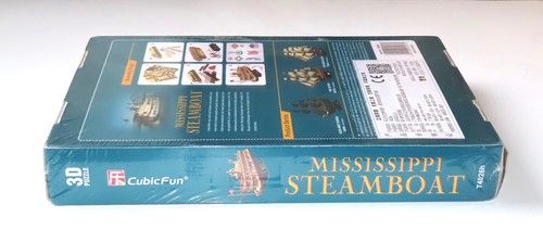 Cubic Fun Mississippi Steamboat 1:100 Model T4026h Paper / Foam Board 18” L, NIB - Picture 3 of 3