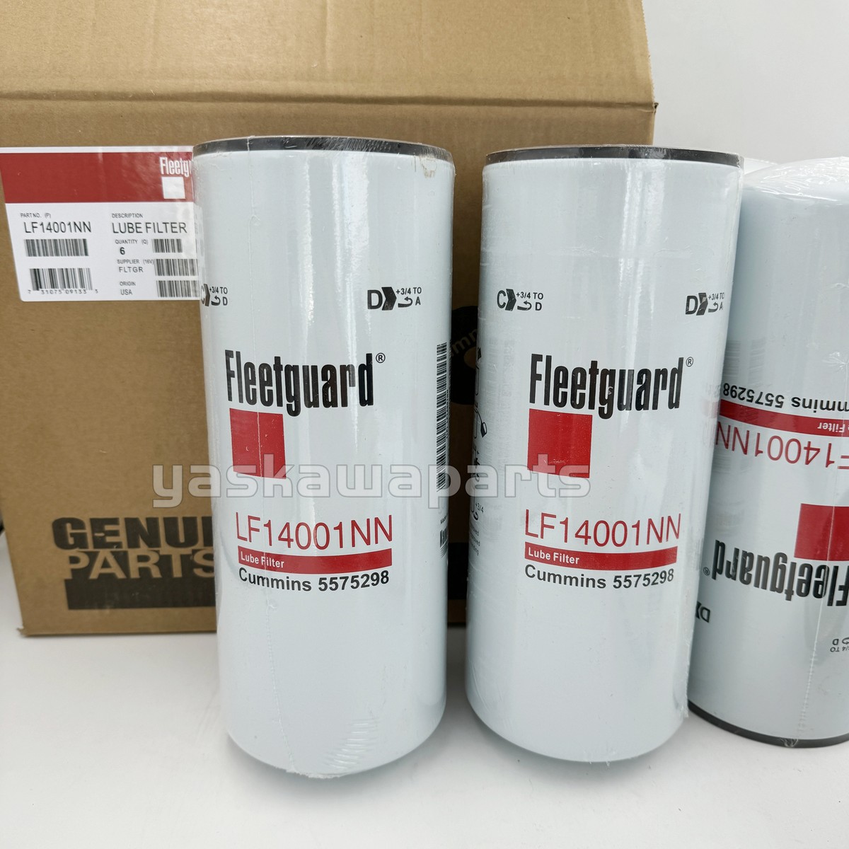 6PCS LF14001NN Fleetguard Oil Filter 5575298 for Cummins X15