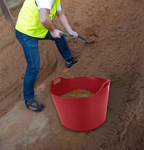 6 x 75L Flexi Wanne mit Griff Trug Bauherren Eimer Haus Garten Aufbewahrungsbehälter - Bild 58 von 130
