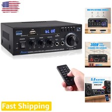 HiFi Dual Channel Stereo Digital Amplifier, 300Wx2 Peak Power with Bluetooth 5.0