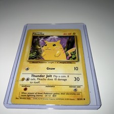 Pikachu 58/102 - Yellow Cheeks LP-NM Non Holo - WotC Base Set Pokemon Card