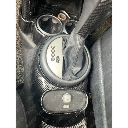 Carbon Fiber STYLE Console Gear Shift Panel Cover Trim for Mini R50 R52 R53 - Picture 2 of 10