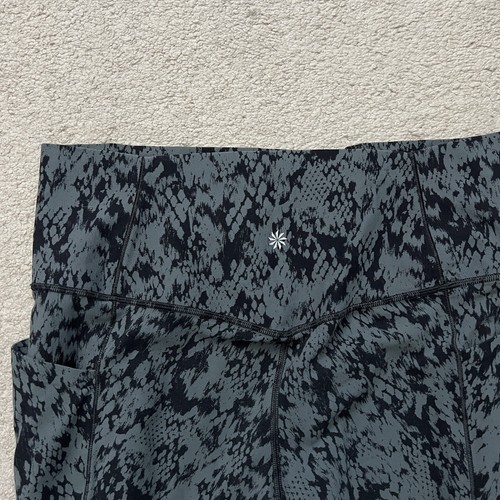Medias Athleta Salutation Stash Bolsillo Estampado 7/8 Serpiente/Pitón Negro XL - Imagen 5 de 7