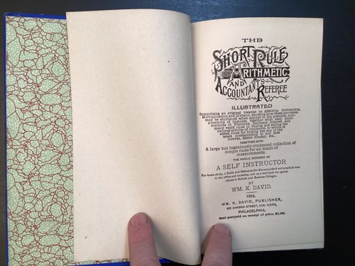 Short Rule Arithmetic and Accountants Referee HC Antique Book by David 1903 - Picture 8 of 17