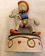 Enesco “Woopie Ti Yi Yo Git Along Little Doggies” Cowboy Music Box