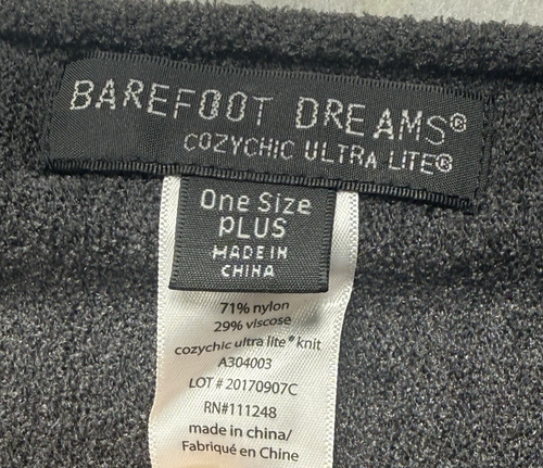 Barefoot Dreams CozyChic Ultra Lite One Size Plus Weekend Poncho Style 923 grau - Bild 3 von 8