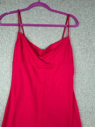 Vintage Hourglass Pink Spaghetti Strap Slip Dress Small Y2K Sheer Ruffle Midi - Picture 2 of 12
