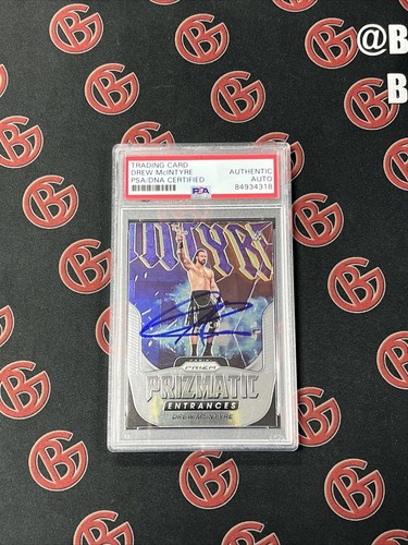 2022 Drew McIntyre Panini Prizm WWE #21 Autographed PSA Auto Authentic