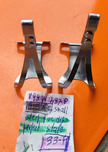 ALPINO TOE CLIPS CHROMED STEEL SMALL SIZE PUNTAPIEDI VINTAGE - Picture 1 of 10