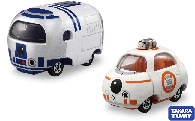 Original Tomica Star Wars Star Cars Tsum Tsum BB-8 & R2-D2 - Image 2 of 3