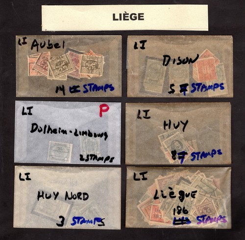 Hoards of Belgium Precancel Stamps Part 6 – Liège - See full description