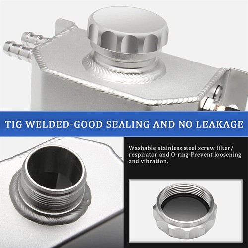 Universal 2L Coolant Radiator Overflow Tank Reservoir Expansion with Drain Plug - Picture 5 of 12