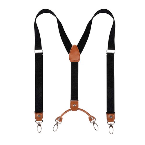 Mens Elasticated Heavy Duty Clip on Trousers Braces Adjustable Suspenders 25mm - Picture 19 of 72