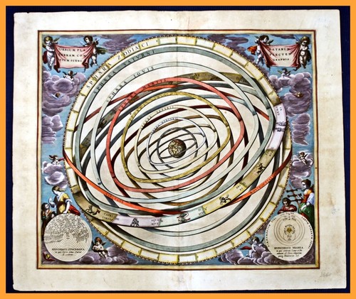 Eine äusserst prachtvolle Planetenkartemit altem Handkolorit nach Cellarius 1708 - Picture 5 of 5