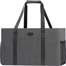Stand Up Extra Large Utility Tote Bag With Metal Wire Frame & Hard Bottom Board 