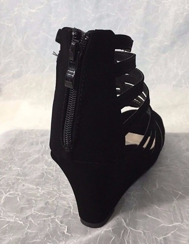 New Nubuck Fashion Wedges High Heel Strappy Open Toe Shoes ~ size : 5 - 10 - Bild 3 von 5