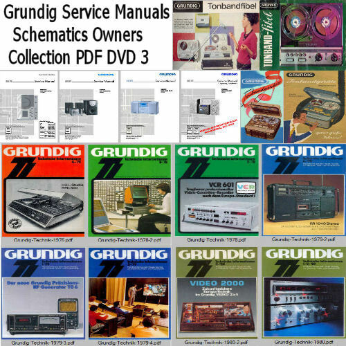 Grundig Servicehandbücher Prospekte Schaltplanbesitzer Super Sammlung PDF DVD 3 !!