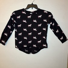 Girls Youth Long Sleeve Shirt Unicorn Themed Size Large 0102