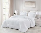 Chezmoi Collection Nora 3-Piece Ruffled Edge Trim Soft Washed Microfiber Comf...