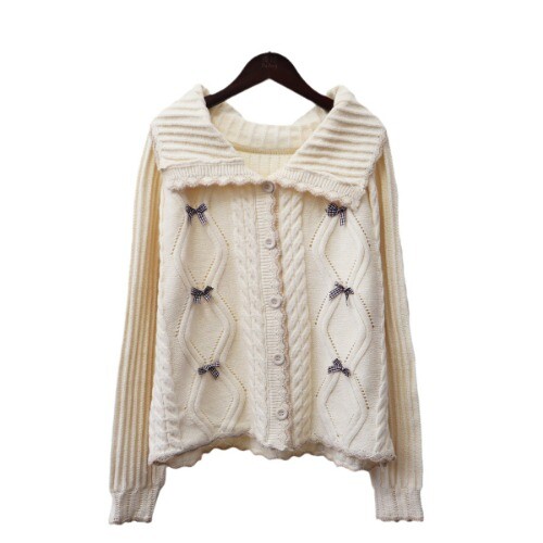 Abrigo suéter de otoño suelto estilo suave estilo suave para mujer - Imagen 5 de 15