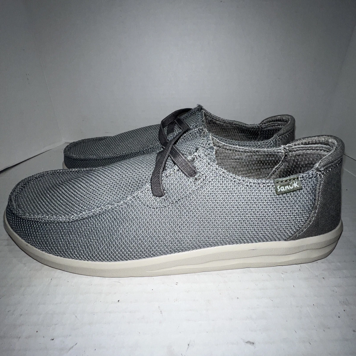 New Sanuk Mens Shaka Mesh Lite SL Slip On Grey Size 10