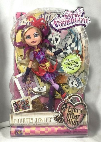 NIB 2015 EVER AFTER HIGH COURTLY JESTER DAUGHTER JOKER CARD WAY TOO WONDERLAND - Picture 1 of 8