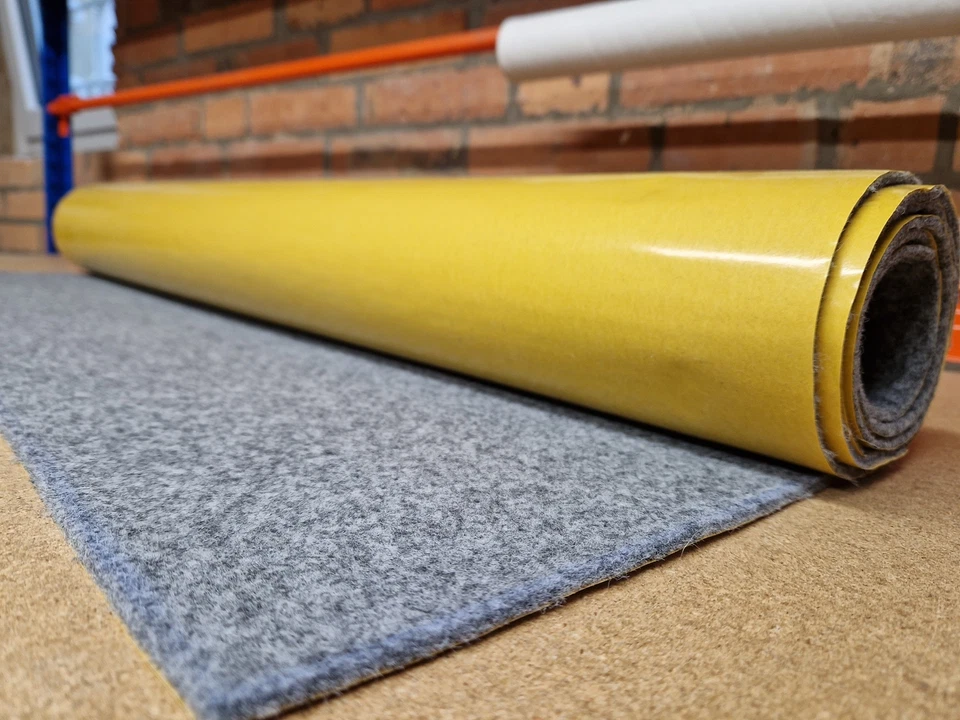 Filz Meterware selbstklebend, Nadelfilz 3 mm dick, anthrazit, silbergrau, grau - Bild 3 von 4