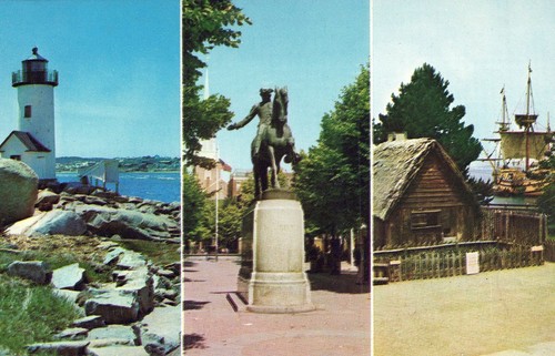 Postal de Vacationland Massachusetts sin publicar - Imagen 1 de 2