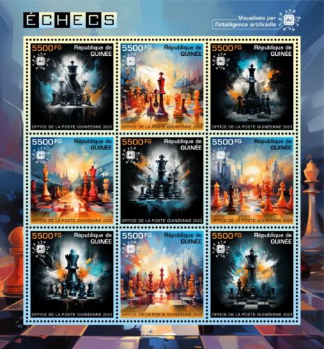 Chess Pieces MNH Stamps 2023 Guinea M/S - 第 1/1 張圖片