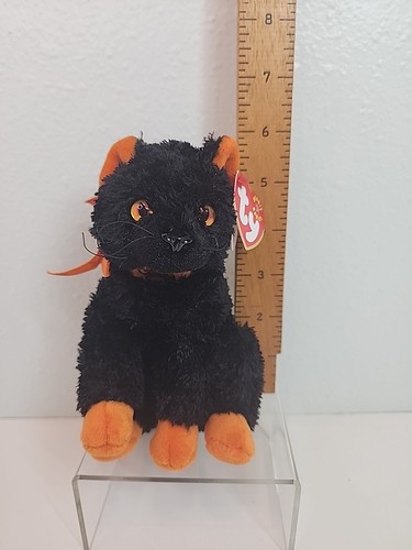 Ty Beanie Baby Fraidy Cat With Tag 6" Tall Year 2001 Halloween Plush - Picture 3 of 8