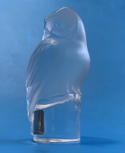 LALIQUE FRANCE HIBOU CHOUETTE EULE 3,5" KRISTALL BRIEFBESCHWERER mit Etikett signiert - Bild 12 von 16