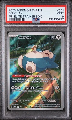 2023 POKEMON SVP EN-SV BLACK STAR PROMO 151 ELITE TRAINER BOX #051 SNORLAX PSA 9
