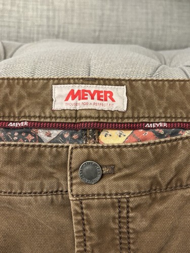 Pantalón chino para hombre MEYER Arizona-S marrón talla W40 L30 - Imagen 5 de 10