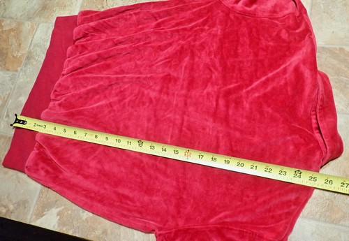 Camisa Polo JC Penney De Colección Años 70 Para Hombres L Terciopelo Rojo Manga Larga Bolsillo Popover - Imagen 9 de 12