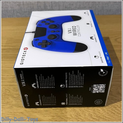 Gioteck VX4 Blue Wired Controller for PS4 / PC Ergonomic Playstation 4 PC Gaming - Picture 18 of 21