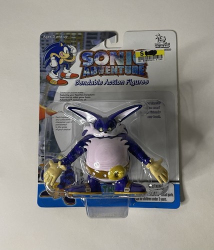 2000 Toy Island Sonic Adventure Bendable Action Figure Big the Cat Sealed Rare