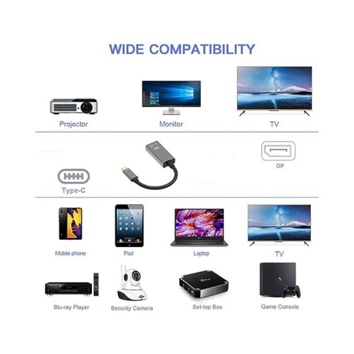 1.4 8K Cable 8K@60Hz 4K@144Hz Converter Thunderbolt 3 to Display Port Adapter - Picture 6 of 8