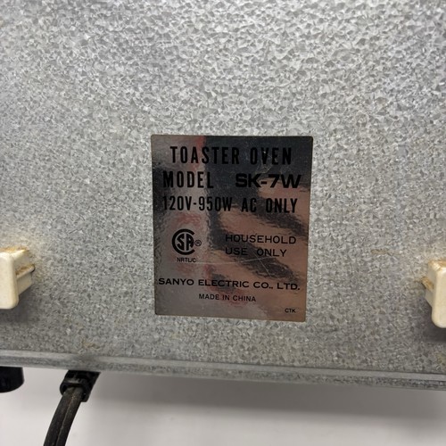 Vintage Sanyo Bagel Best Super Toasty SK-7W Vertical Toaster Oven - Picture 10 of 11
