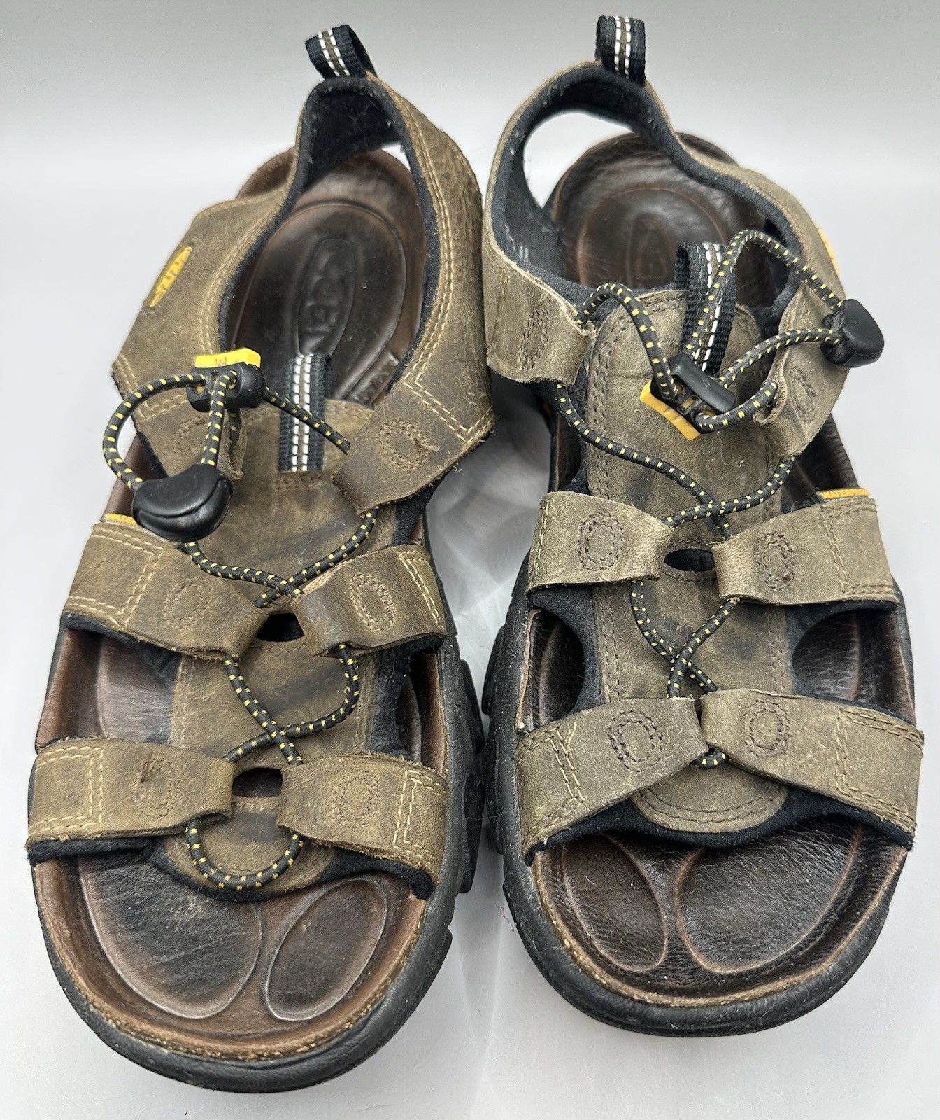 KEEN Sarasota Scarpe Donna 10 Marrone Pelle Impermeabile Escursionismo Sandalo 5349 BISN