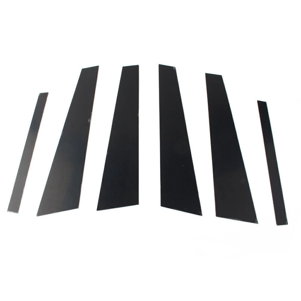 Para BMW Serie 7 2009-15 Piano Negro Pilar Postes Puerta Ventana Moldura Tira Borde Foto 4 de 4