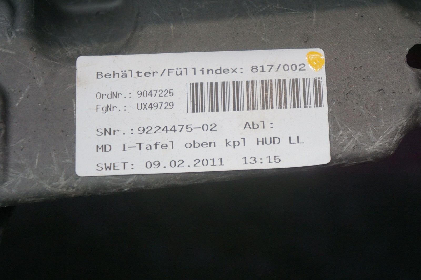 Dash Instrument Panel OEM 51459224475 Rolls Royce Ghost Series I 2009-14 *Note*
