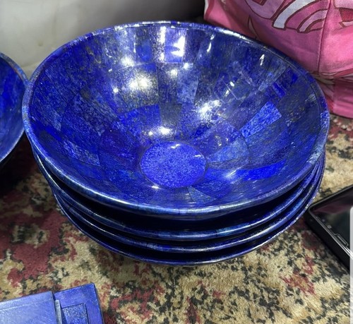 Große Lapislazuli Schale Handarbeit Natur Edelstein Dekor Afghan Blau Kristall - Bild 6 von 6
