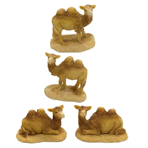 4 pezzi piccoli cartoni animati cammello ornamenti statuine cammello mini paesaggi decorazioni - Foto 1 di 12
