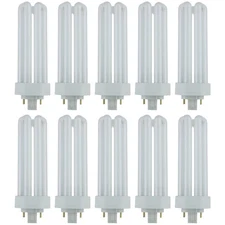 10 Pack Sunlite 32 Watt PLT 4-Pin Triple Tube, GX24Q-3 Base, Daylight