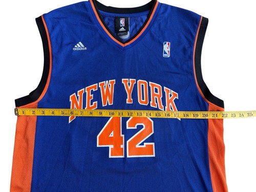 Vintage Adidas NBA New York Knicks David Lee Mesh Basketball Jersey #42 Sz M - Picture 7 of 8