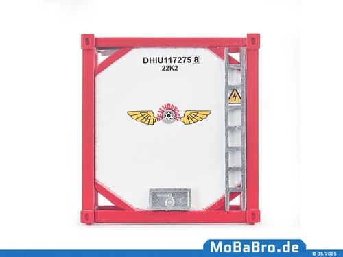 Contenedor Tanque Blanco-Rojo 20ft "Den Hartogh" en 1:87 (H0) - Imagen 3 de 3