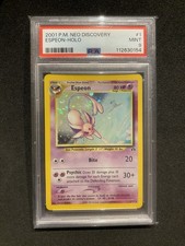 Espeon 1/75 Carta Pokemon PSA 9 Holo English Neo Discovery
