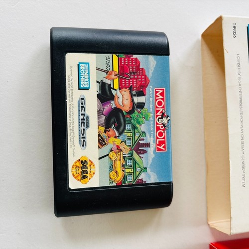 Monopoly (Sega Genesis, 1992) Cardboard Variant Complete with Manual TESTED CIB - Picture 4 of 5