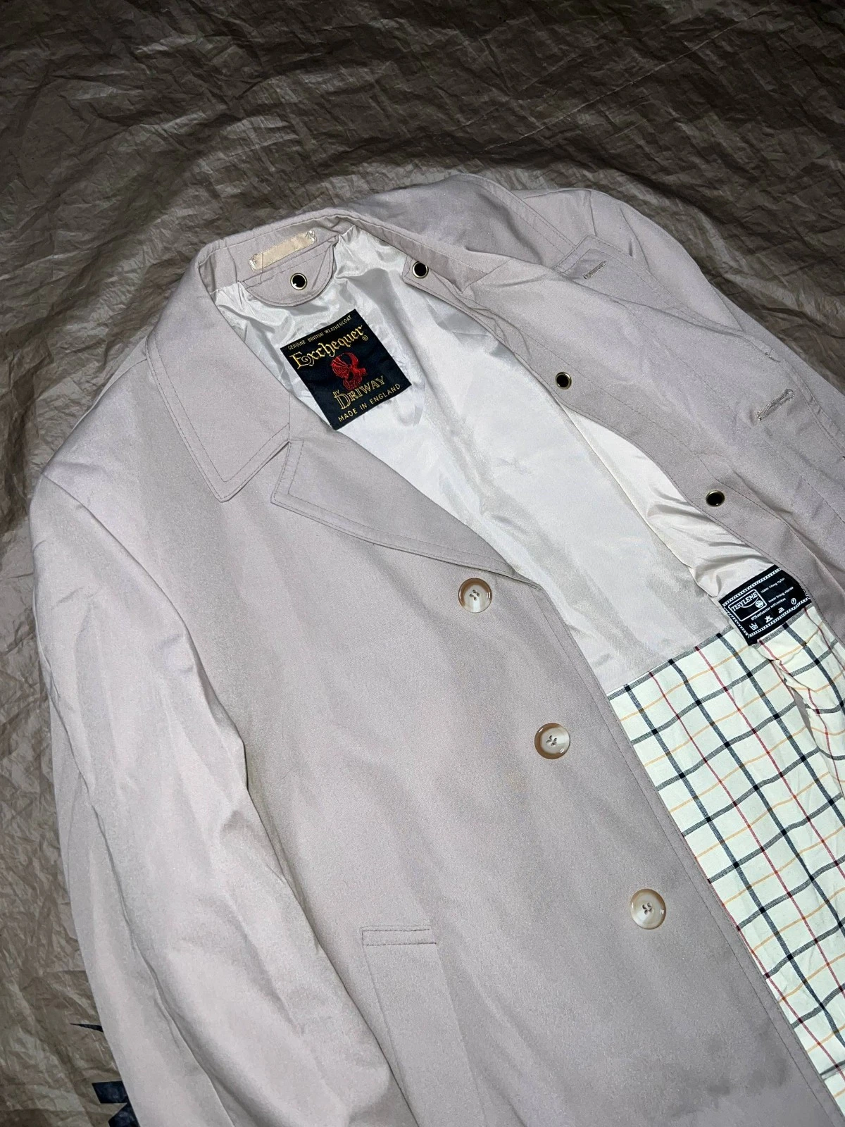 1960s Vintage Exchequer By Driway Weathercoat Trench Coat England size M