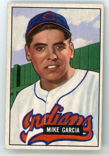 1951 Bowman Mike Garcia #150 Indianer Ex
